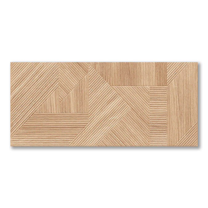 Linearis Honey Oak Geometric Wood Effect Wall Tiles - 360 x 800mm