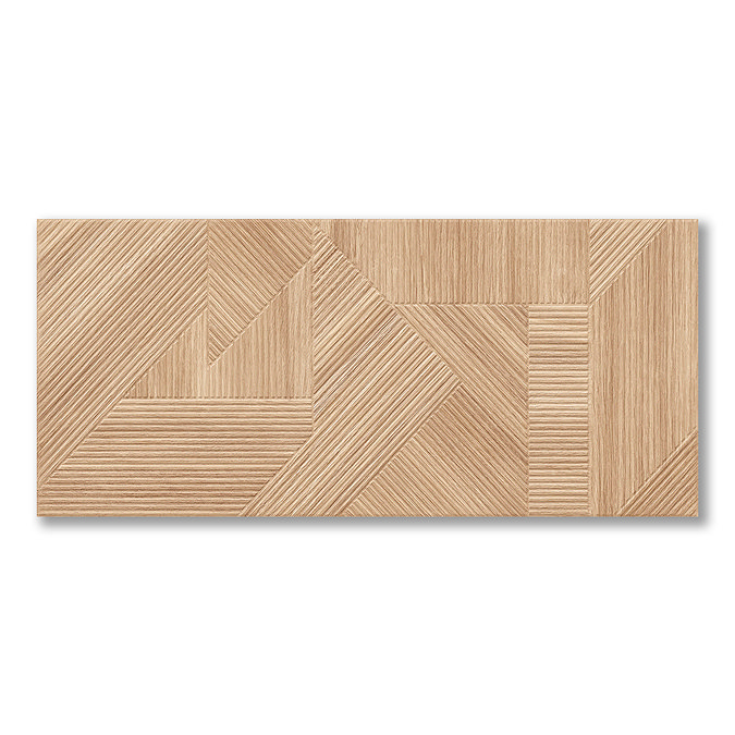 Linearis Honey Oak Geometric Wood Effect Wall Tiles - 360 x 800mm
