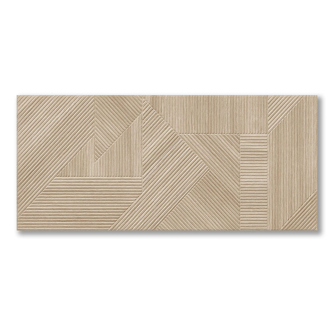 Linearis Natural Oak Geometric Wood Effect Wall Tiles - 360 x 800mm