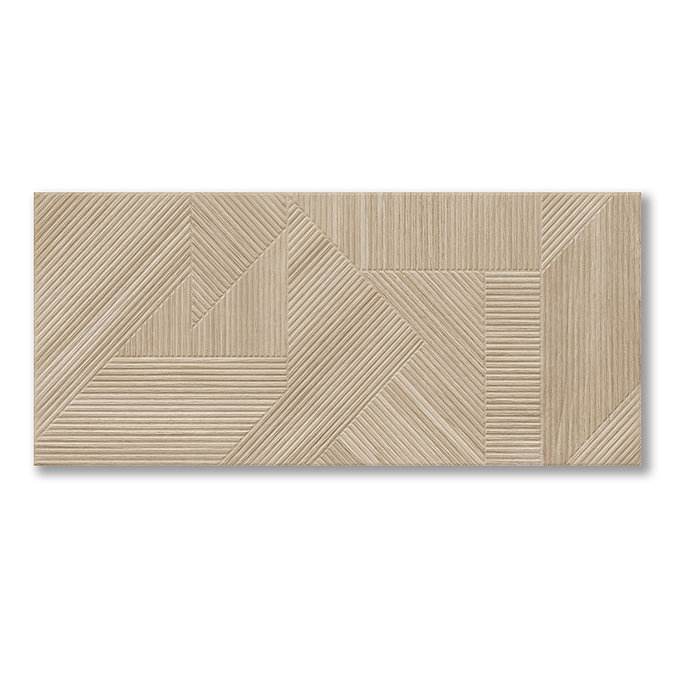 Linearis Natural Oak Geometric Wood Effect Wall Tiles - 360 x 800mm