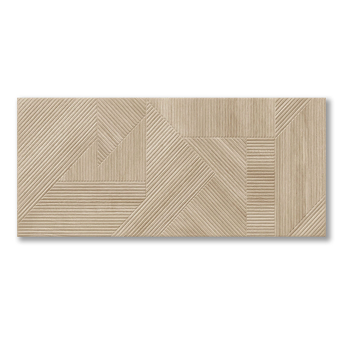 Linearis Natural Oak Geometric Wood Effect Wall Tiles - 360 x 800mm