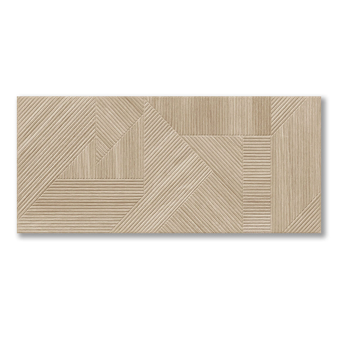 Linearis Natural Oak Geometric Wood Effect Wall Tiles - 360 x 800mm