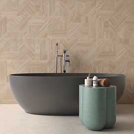 Linearis Natural Oak Geometric Wood Effect Wall Tiles - 360 x 800mm