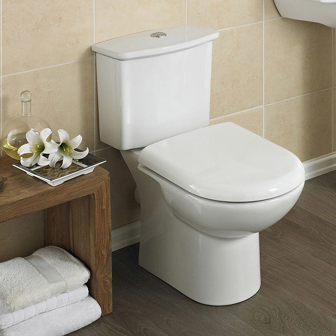 Linton Ceramic Close Coupled Standard Toilet with Soft Close Seat Profile Large Image
