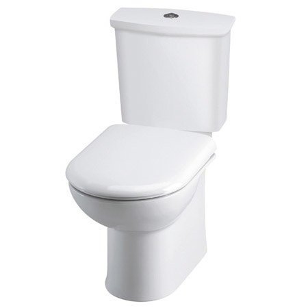 Linton Ceramic Close Coupled Standard Toilet with Soft Close Seat Large Image