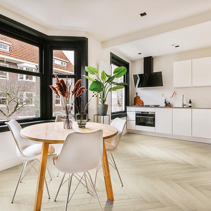 Liona by Luvanto European Oak Click Plus Herringbone Vinyl Flooring 126 x 630mm (Pack of 18)