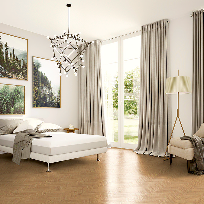Liona by Luvanto Granary Oak Click Plus Herringbone Vinyl Flooring 126 x 630mm (Pack of 18)
