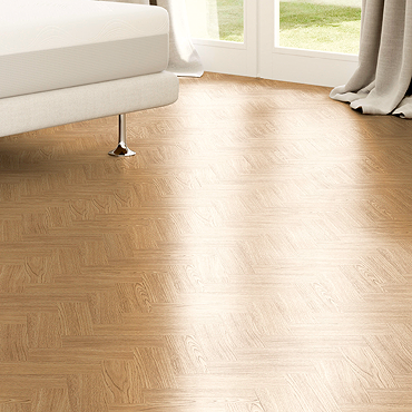 Liona by Luvanto Granary Oak Click Plus Herringbone Vinyl Flooring 126 x 630mm (Pack of 18)