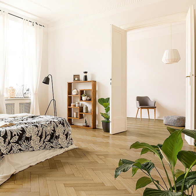 Liona by Luvanto Timeless Oak Click Plus Herringbone Vinyl Flooring 126 x 630mm (Pack of 18)