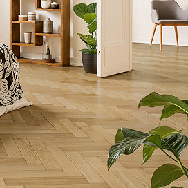 Liona by Luvanto Timeless Oak Click Plus Herringbone Vinyl Flooring 126 x 630mm (Pack of 18)
