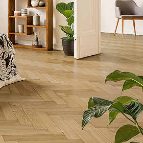 Liona by Luvanto Timeless Oak Click Plus Herringbone Vinyl Flooring 126 x 630mm (Pack of 18)