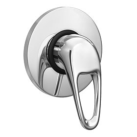 Liscia Modern Concealed Manual Shower Valve - Chrome Large Image