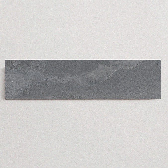 Lita Dark Grey Stone Effect Wall and Floor Tiles - 70 x 280mm