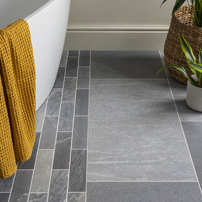 Lita Dark Grey Stone Effect Wall Tiles - 70 x 280mm