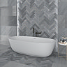Lita Dark Grey Stone Effect Wall and Floor Tiles - 70 x 280mm