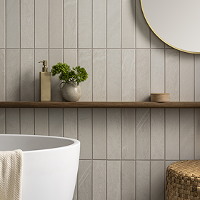 Lita Ivory Stone Effect Wall and Floor Tiles - 70 x 280mm