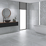 Lita Light Grey Stone Effect Wall and Floor Tiles - 450 x 900mm