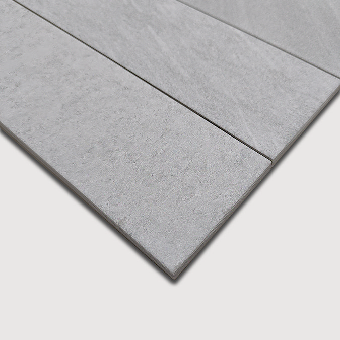 Lita Light Grey Stone Effect Wall and Floor Tiles - 70 x 280mm