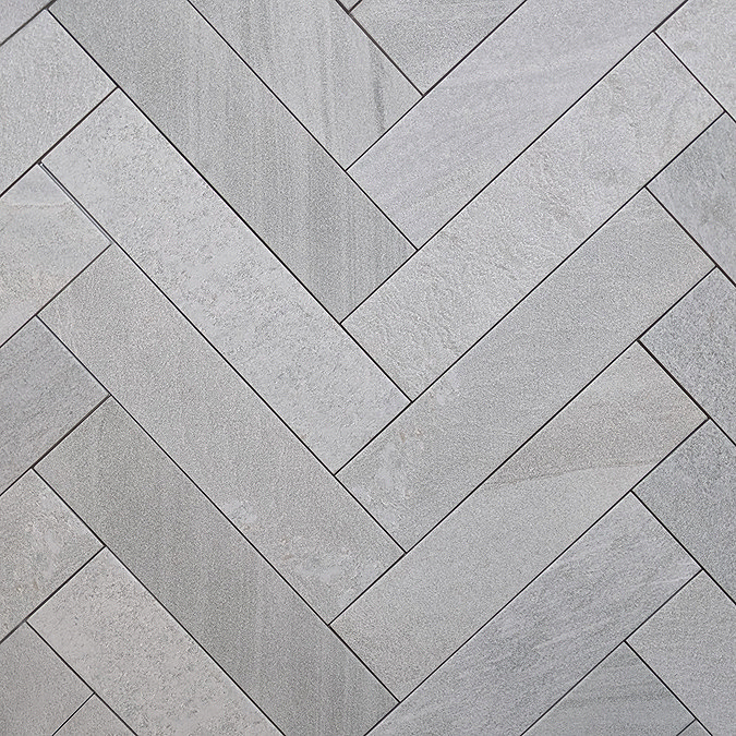 Lita Light Grey Stone Effect Wall and Floor Tiles - 70 x 280mm