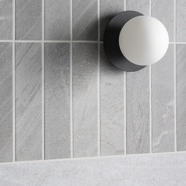 Lita Light Grey Stone Effect Wall and Floor Tiles - 70 x 280mm