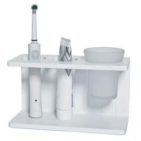 Lloyd Pascal - White MDF Shaker Style Electric Toothbrush Stand - 255.96.798 Large Image