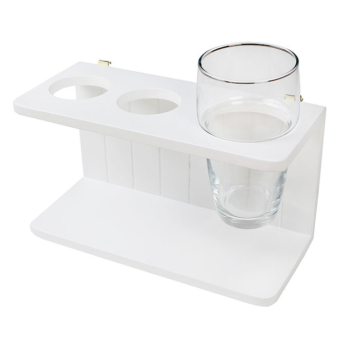 Lloyd Pascal White MDF Shaker Style Electric Toothbrush Stand - 255.96.834M Large Image