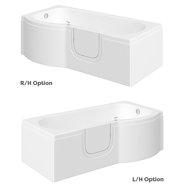 P Shaped Bath 1675mm Victorian Plumbing