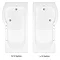 Milton Walk In 1675mm P Shaped Bath inc. Screen + Front Panel  Feature Large Image