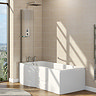 Milton Walk In 1675mm P Shaped Bath Inc. Screen + Front Panel Large Image