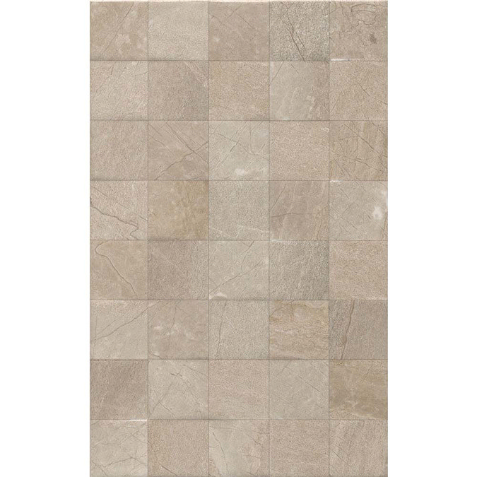 Loreno Dark Cream Gloss Mosaic Tiles - 25 x 50cm Large Image