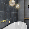 Loretta Anthracite Stone Effect Wall & Floor Tiles - 315 x 615mm