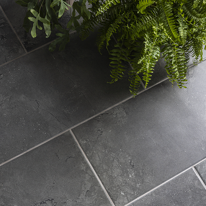 Loretta Anthracite Stone Effect Wall & Floor Tiles - 315 x 615mm
