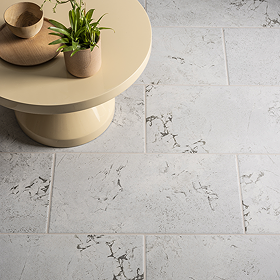 Loretta Light Grey Stone Effect Wall & Floor Tiles - 315 x 615mm