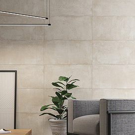 Lorita Beige Concrete Effect Tiles - 300 x 600mm