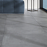 Lorita Dark Grey Concrete Effect Tiles - 600 x 600mm