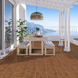 Lothian Brown Stone Effect Anti-slip Floor Tiles - 333 x 333mm