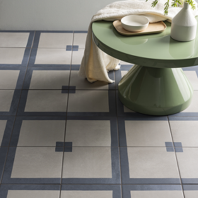 Lucan Concrete Effect Blue Wall and Floor Tiles - 225 x 225mm
