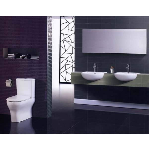 Lucerne Close Coupled BTW Toilet with Soft Close Seat Profile Large Image