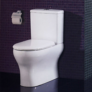 Lucerne Close Coupled BTW Toilet with Soft Close Seat Profile Large Image