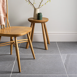 Lucille Dark Grey Stone Effect Wall and Floor Tiles - 608 x 608mm