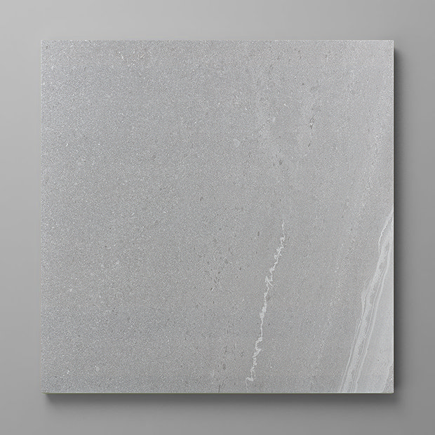 Lucille Light Grey Stone Effect Wall and Floor Tiles 608 x 608mm