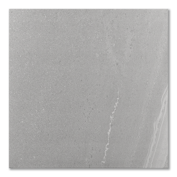 Lucille Light Grey Stone Effect Wall and Floor Tiles - 608 x 608mm