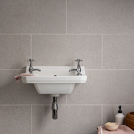 Lumina Light Grey Terrazzo Effect Rectified Wall & Floor Tiles - 300 x 600mm