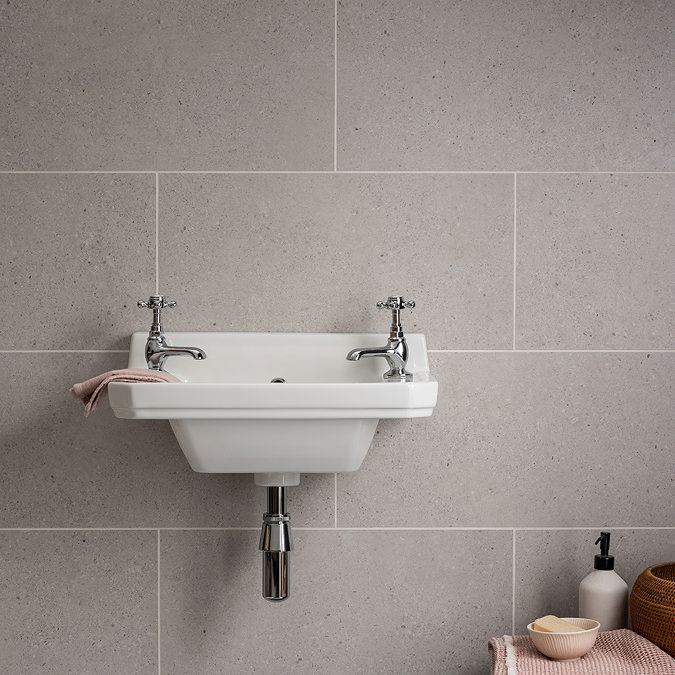 Lumina Light Grey Terrazzo Effect Rectified Wall & Floor Tiles - 300 x 600mm