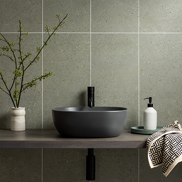 Lumina Olive Terrazzo Effect Rectified Wall & Floor Tiles - 300 x 600mm