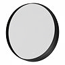 Luna 800mm Round LED Mirror - Matt Black, Backlit with Demister & Touch Control