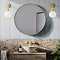Luna Matt Black & Brushed Brass 800mm Circular LED Backlit Mirror with Demister, Touch Control & Colour Changing Light