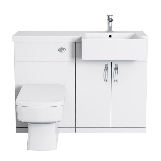 Luna Square Modern Combination Unit - Right Hand Profile Large Image