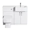 Luna Square Modern Combination Unit - Right Hand Profile Large Image