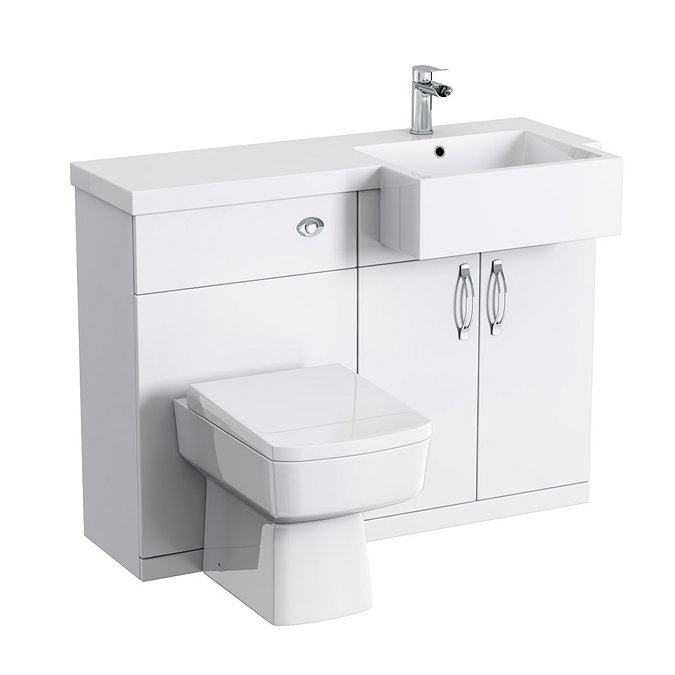 Luna Square Modern Combination Unit - Right Hand Large Image